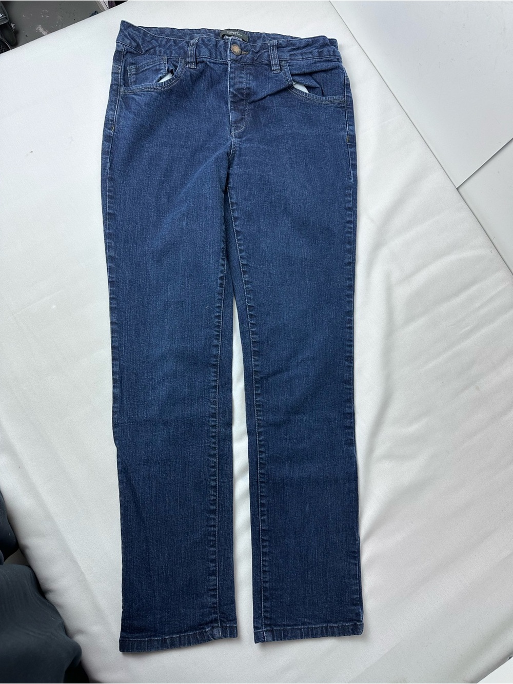 Esprit Womens Size 33x32 Straight Leg Jeans Blue